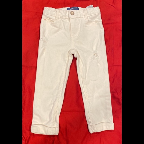 old navy girls white jeans
